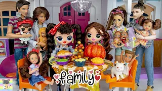 FULL MOVIE - OMG Family Evening Dinner - LOL Dolls Funny Dinner Story