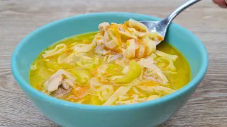 Turkish Chicken Soup! One plate is never enough! A delicious and healthy soup recipe!