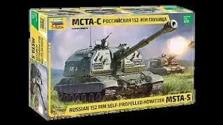 ZVEZDA 1/35 Scale Russian Self Propelled 152mm Howitzer MSTA-S Build Update 1