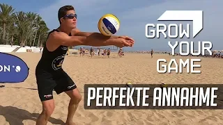 Beachvolleyball - Wie spiele ich eine perfekte Annahme?