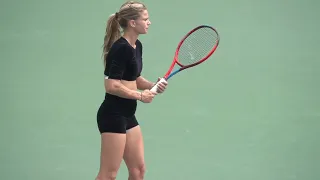 Camila Giorgi practices in the blazing summer heat in NYC! #camilagiorgi