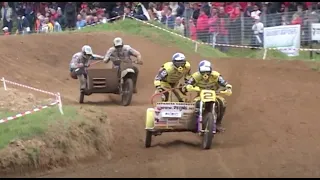 Sidecar motocross racing Markelo 2003 world championship big crash