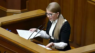 Лидер Батькивщины Тимошенко назвала земельный закон Зеленского расправой над Украиной