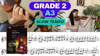 Grade 2 - A3: "Ecossaise in G" by Beethoven ABRSM Violin 2024 | Slow (♩= 65) with Sheet Music