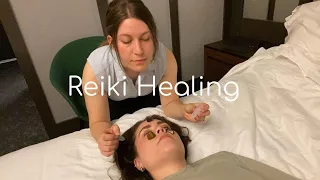 Reiki Aura Energy Plucking with Gemstones [Real Person ASMR]
