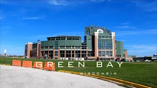 Driving Downtown Green Bay, Wisconsin - 4K City Street View Tour