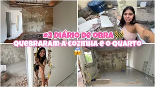 QUEBRARAM NOSSA BANCADA DA PIA E A PAREDE DO QUARTO!! 😱 #2 DIÁRIO DE OBRA 🚧