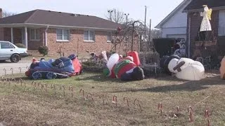 Vandals slash Chesapeake veteran's Christmas inflatable blow-ups