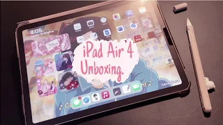 Aesthetic 2020 iPad Air 4 Unboxing w/ accessories + study with me