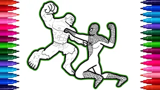 Spider Man vs Hulk The Ultimate Coloring Page Battle