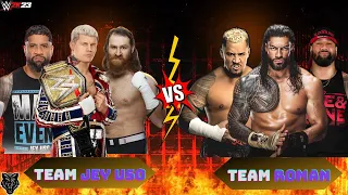 Team Roman Reigns Vs Team Jey Uso WWE 2K23 #wwe @WWE