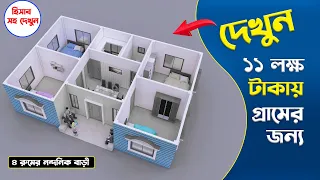 2024 New Update, ১১ লক্ষ টাকায় সবার স্বপ্ন পূরণ হবে ইনশাআল্লাহ, ৪ রুমের টিনশেড বাড়ির ডিজাইন