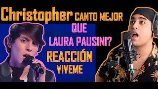 Christopher Vélez  víveme LA MEJOR REACCIÓN. LAURA PAUSINI LE QUITA EL MICROFONO.