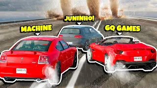 QUAL CARRO vai MAIS LONGE USANDO a FORÇA do VENTO? BeamNG.drive Multiplayer