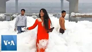 Toxic Foam in India's Yamuna River