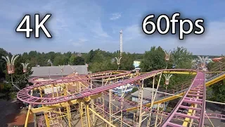 Wild Mouse front seat on-ride 4K POV @60fps Funtown Splashtown