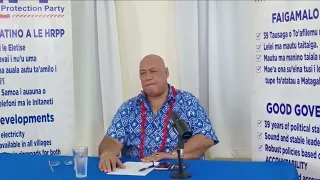 Feiloaiga a le Alii Faipule ia Lealailepule Rimoni Aiafi ma le au Faasalalau i Samoa aso 22 Me 2024.