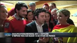 BFM TV / France - Espagne : les supporters espagnols sont heureux - 26/03