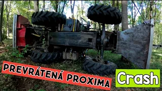 Prevrátený Zetor Proxima/Overturned tractor/Crash tractor/dangerous@AmlesOrvexLT100