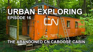 Exploring an ABANDONED 1970's CN train caboose cabin BURIED in the woods!