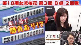 【麻雀】第18期女流桜花Aリーグ第３節B卓２回戦