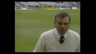 ENGLAND v WEST INDIES 4th TEST MATCH DAY 1 HEADINGLEY JULY 21 1988 HAROLD "DICKIE" BIRD ALLAN LAMB