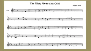 The Misty Mountains Cold - Flute Cover - Music Sheet Melody