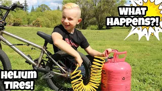 Riding Helium Bike Tires! What Happens?!
