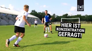 Vielseitige Fußballübung | Ballkontrolle, Ballan- und Mitnahme sowie das Passen effektiv trainieren!