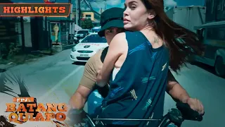Bubbles sits on Tanggol's lap to escape the police | FPJ's Batang Quiapo (w/ English Subs)