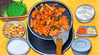 Stopmotion Dakgalbi ! 닭갈비 스톱모션!(볶음밥까지 야무지게 냠냠!) タッカルビ  ストップモーション