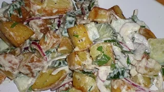 Ich koche heute: Lauwarmer Kartoffel-Gurken-Salat (Rezept)