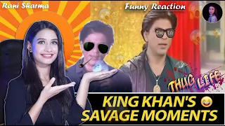 Indian Girl Reaction on ShahRukh Khan Savage Moments😈🔥| Rani Sharma