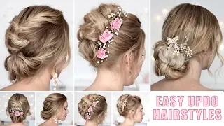 Wedding hairstyles for medium/long hair tutorial ❤ Quick and easy updos