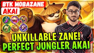 Unkillable Zane! Perfect Jungler Akai [ BTK MobaZane Akai ] Mobile Legends Gameplay Emblem And Build