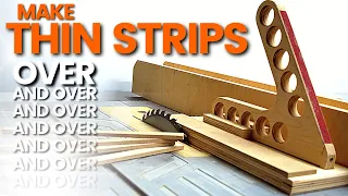 Dead simple THIN STRIP JIG for the TABLE SAW | Precise and repeatable
