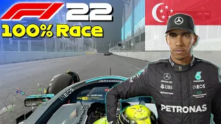 F1 22 - 100% Race Singapore in Hamilton's Mercedes