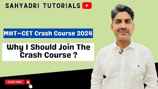 Why I Should Join The Crash Course ? | MHT~CET Crash Course 2024 | Sahyadri Tutorials |