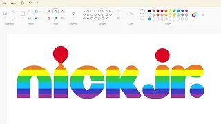 How to draw a colorful Nick Jr. logo using MS Paint | How to draw on your computer