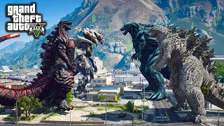 Godzilla, Godzilla Earth Vs Shin Godzilla. Monster X Battle ( GTA V Mods )