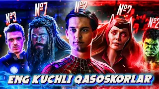 Eng kuchli Marvel Qaxramonlari Top 15 |2022