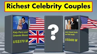 Top 20 Richest Famous Celebrity Hottest Couples in Industry