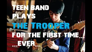 Teen band plays The Trooper for the first time...ever!