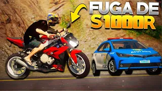 GTA V - FUGA NA POLICIA DE BMW S1000R.