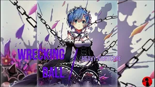 Nightcore - Wrecking Ball - Miley Cyrus - LYRICS - HD