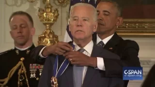 VP Joe Biden receives Presidential Medal of Freedom from President Obama (C-SPAN)