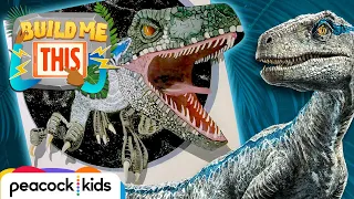 SCARY 3D Chalk Art of Blue! | JURASSIC WORLD’S BUILD ME THIS