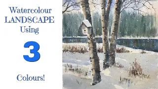 Watercolour Landscape Tutorial For Beginners Using Just 3 Colours!