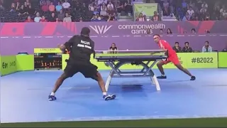 Aruna Quadri rally against India in the Commonwealth Games semifinal