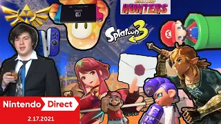 REACTION Nintendo Direct 2.17.2021 (Smash, Zelda, Splatoon 3, and MORE!)